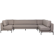 Carica l'immagine nel visualizzatore di Gallery, COUPLE DINING BENCH CORNER ELEMENT LEFT TAUPE