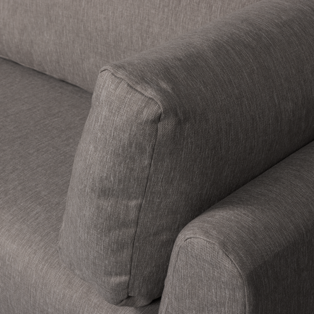 COUPLE DINING BENCH CORNER ELEMENT LEFT GREY