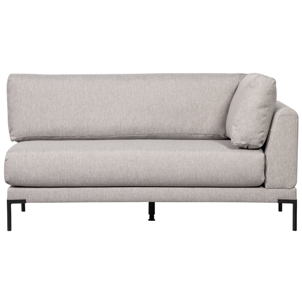 COUPLE DINING BENCH CORNER ELEMENT LEFT LIGHT GREY