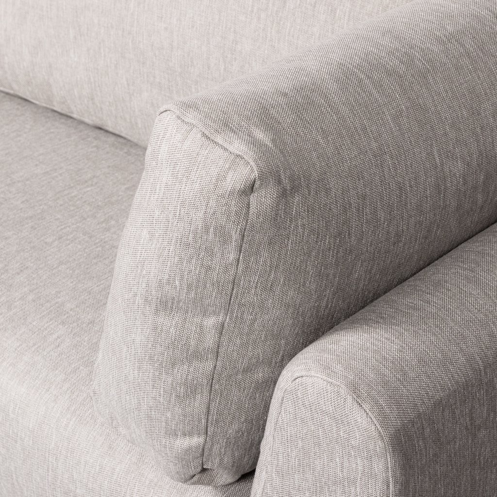 COUPLE DINING BENCH CORNER ELEMENT LEFT LIGHT GREY