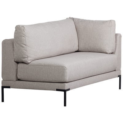 COUPLE DINING BENCH CORNER ELEMENT LEFT LIGHT GREY