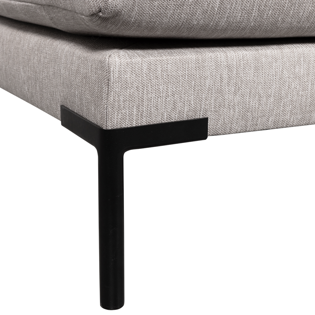 COUPLE DINING BENCH CORNER ELEMENT LEFT LIGHT GREY