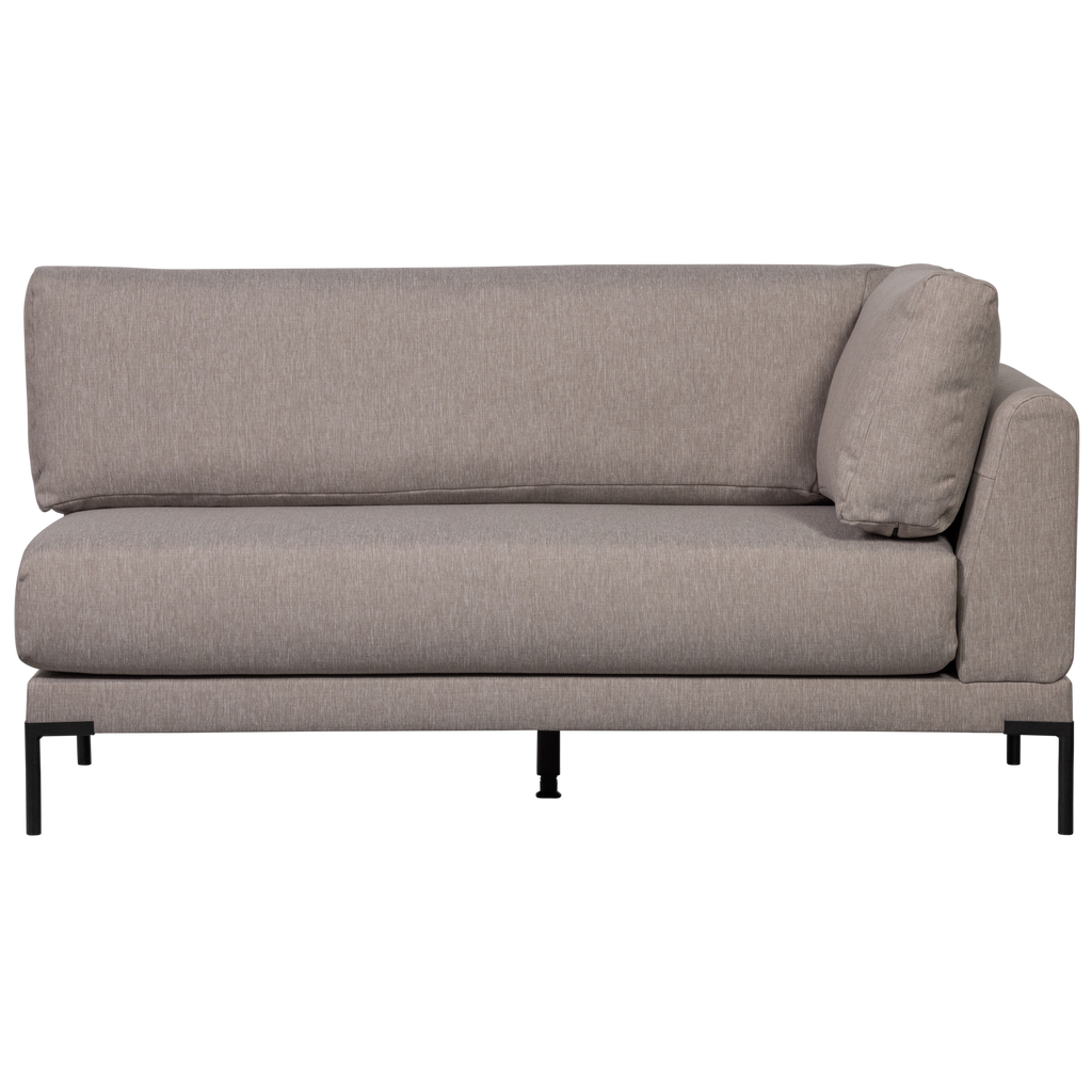 COUPLE DINING BENCH CORNER ELEMENT LEFT TAUPE