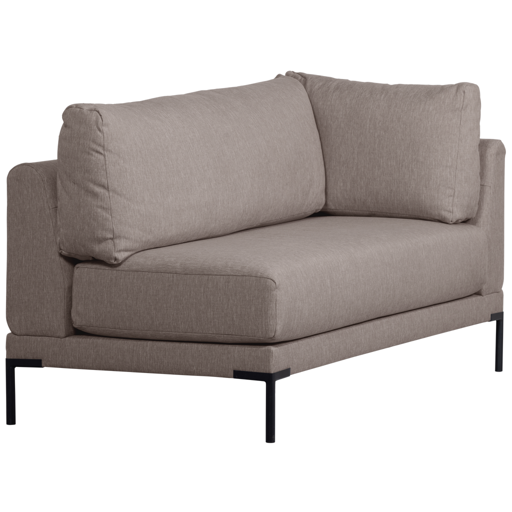 COUPLE DINING BENCH CORNER ELEMENT LEFT TAUPE