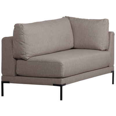 COUPLE DINING BENCH CORNER ELEMENT LEFT TAUPE