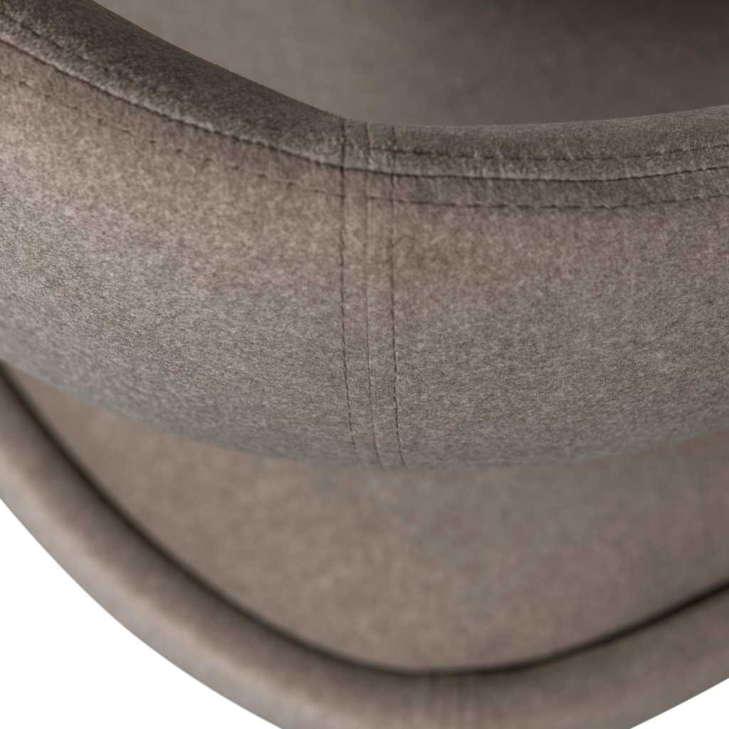 ARMS DINING CHAIR FELT BROWN