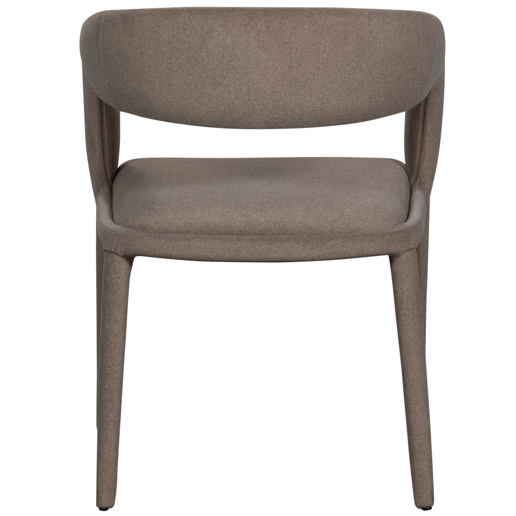 ARMS DINING CHAIR FELT BROWN