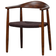 Cargar imagen en el visor de la galería, EMBRACE DINING CHAIR BRAIDED SEAT BEECH WOOD DARK BROWN