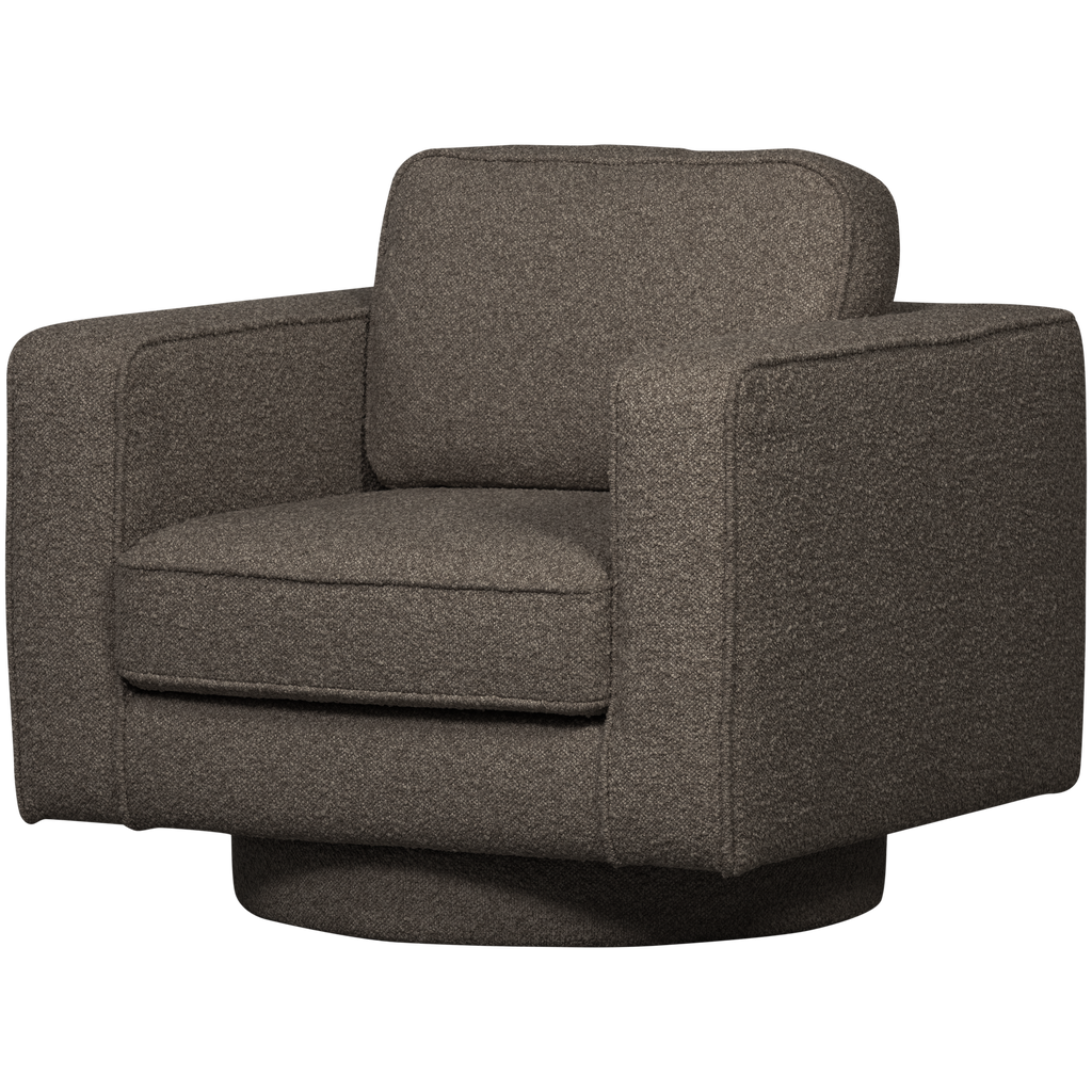 LAZY SWIVEL ARMCHAIR BOUCLE ANTHRACITE
