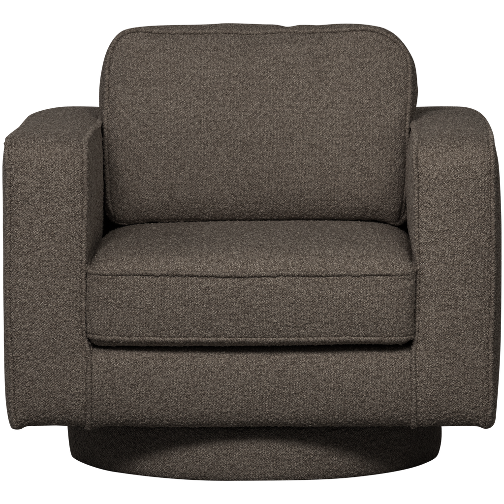LAZY SWIVEL ARMCHAIR BOUCLE ANTHRACITE