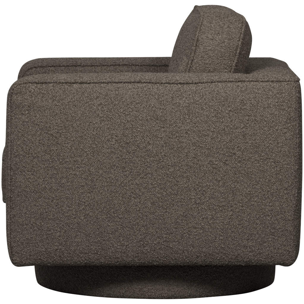 LAZY SWIVEL ARMCHAIR BOUCLE ANTHRACITE