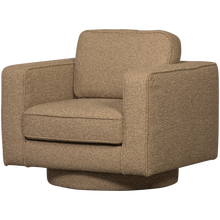 Cargar imagen en el visor de la galería, LAZY SWIVEL ARMCHAIR BOUCLE BROWN