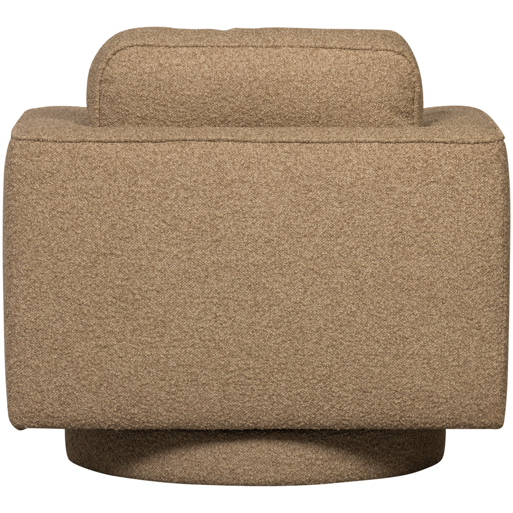 LAZY SWIVEL ARMCHAIR BOUCLE BROWN