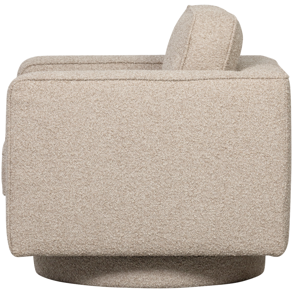 LAZY SWIVEL ARMCHAIR BOUCLE NATURAL