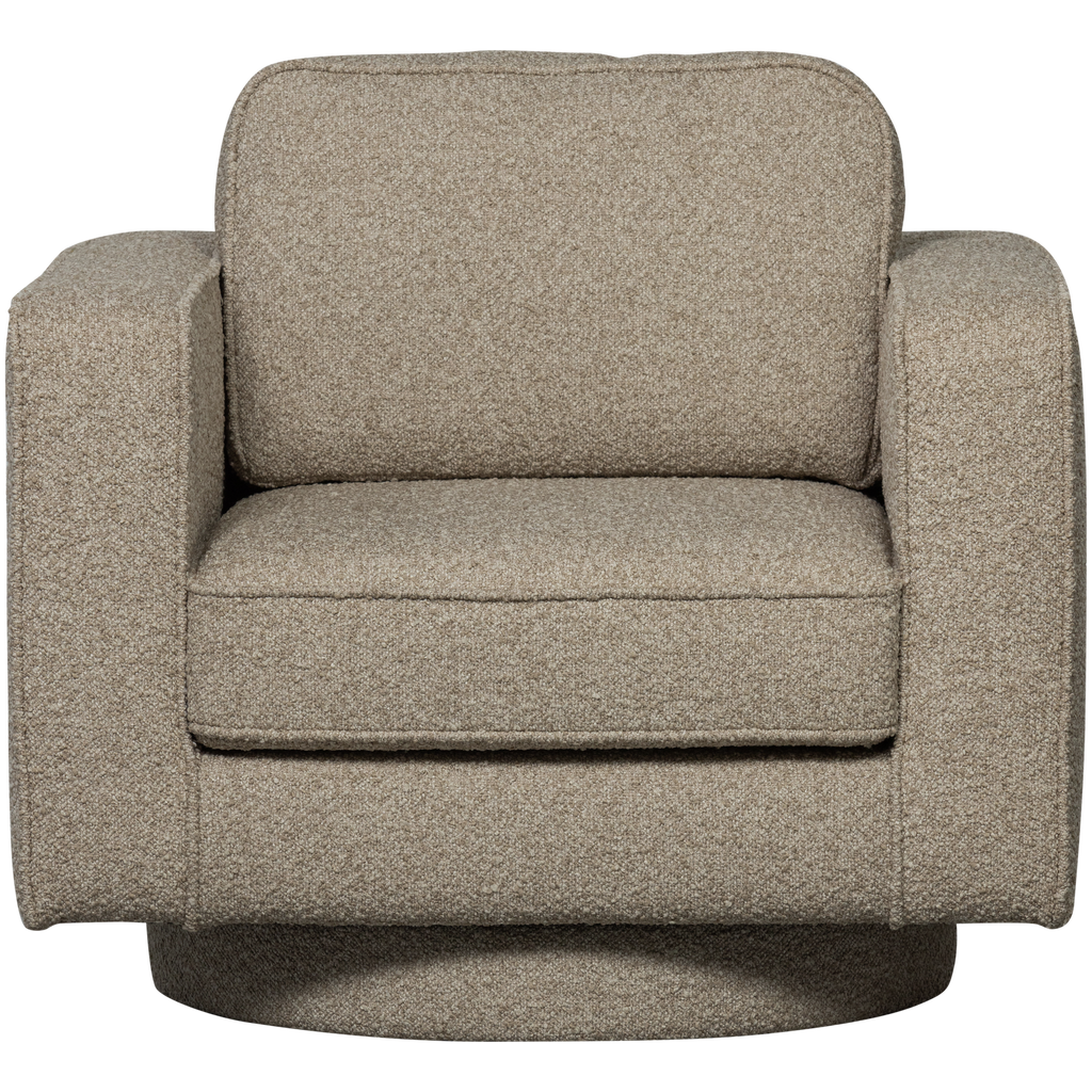 LAZY SWIVEL ARMCHAIR BOUCLE SAND