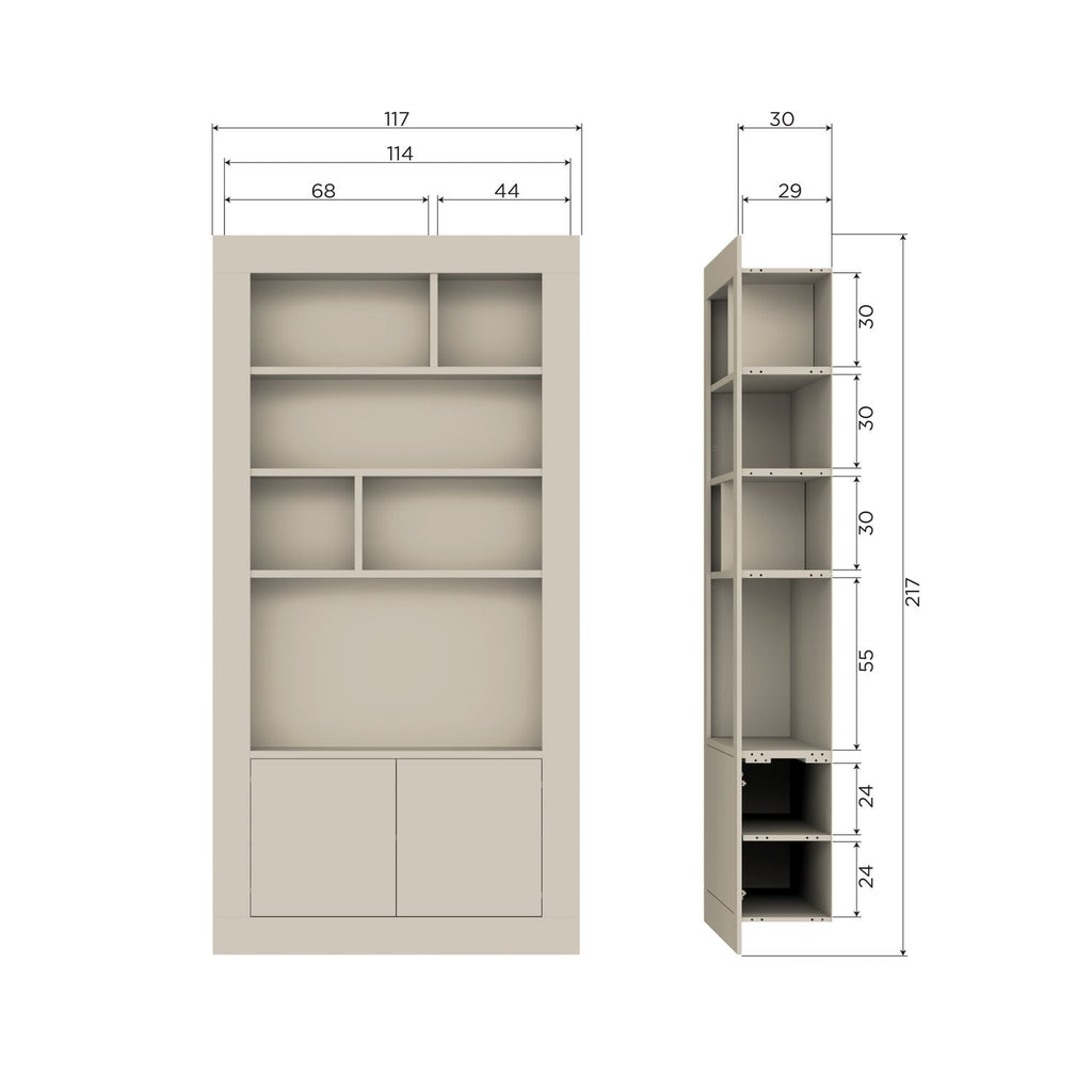 WALLCOVER WALL CABINET 117 CM PINE DUST [fsc]
