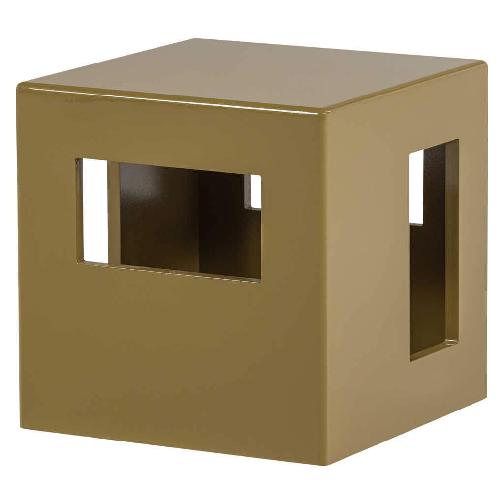 MODERN SIDE TABLE MDF WOOD HIGH GLOSS HONEY YELLOW