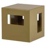 MODERN SIDE TABLE MDF WOOD HIGH GLOSS HONEY YELLOW