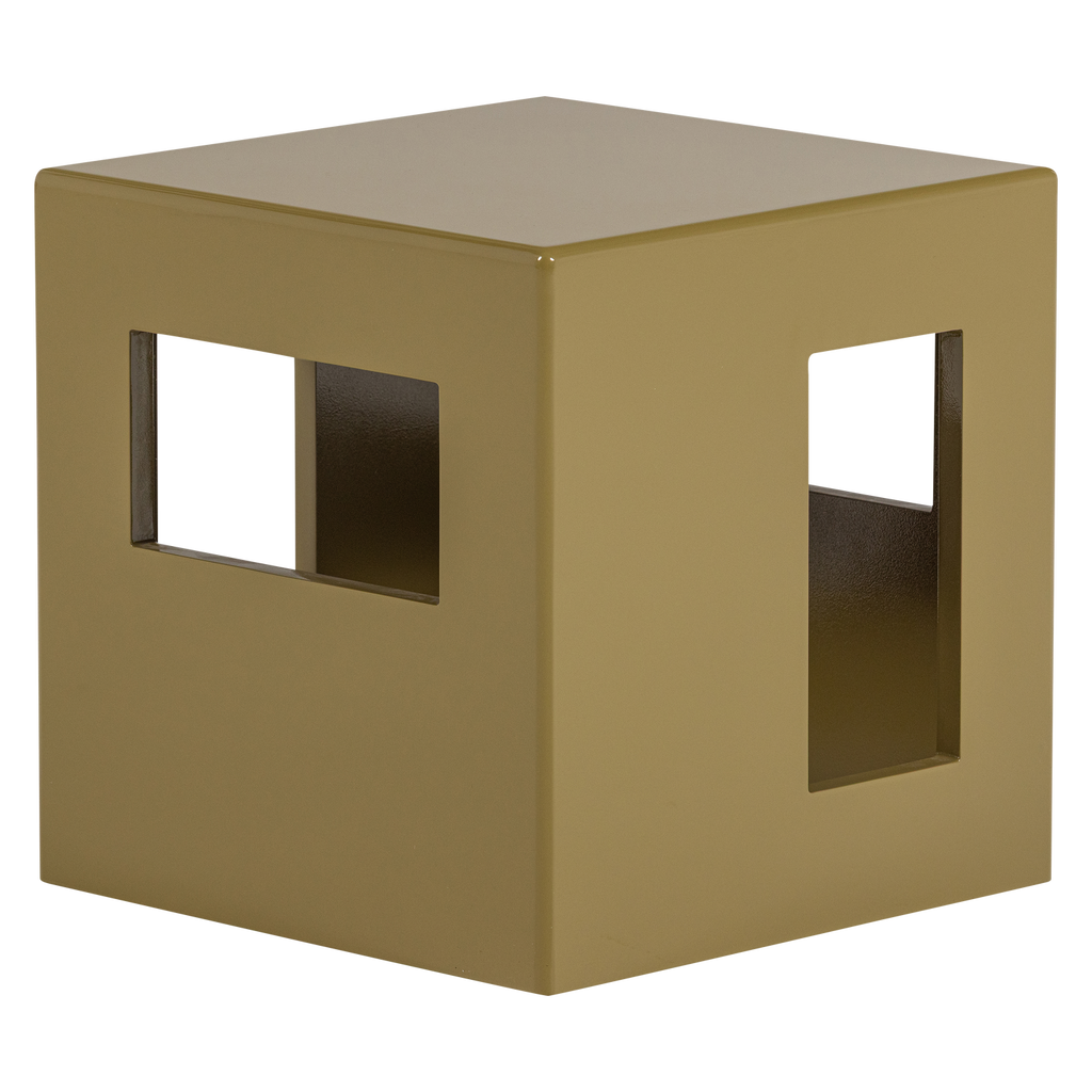 MODERN SIDE TABLE MDF WOOD HIGH GLOSS HONEY YELLOW