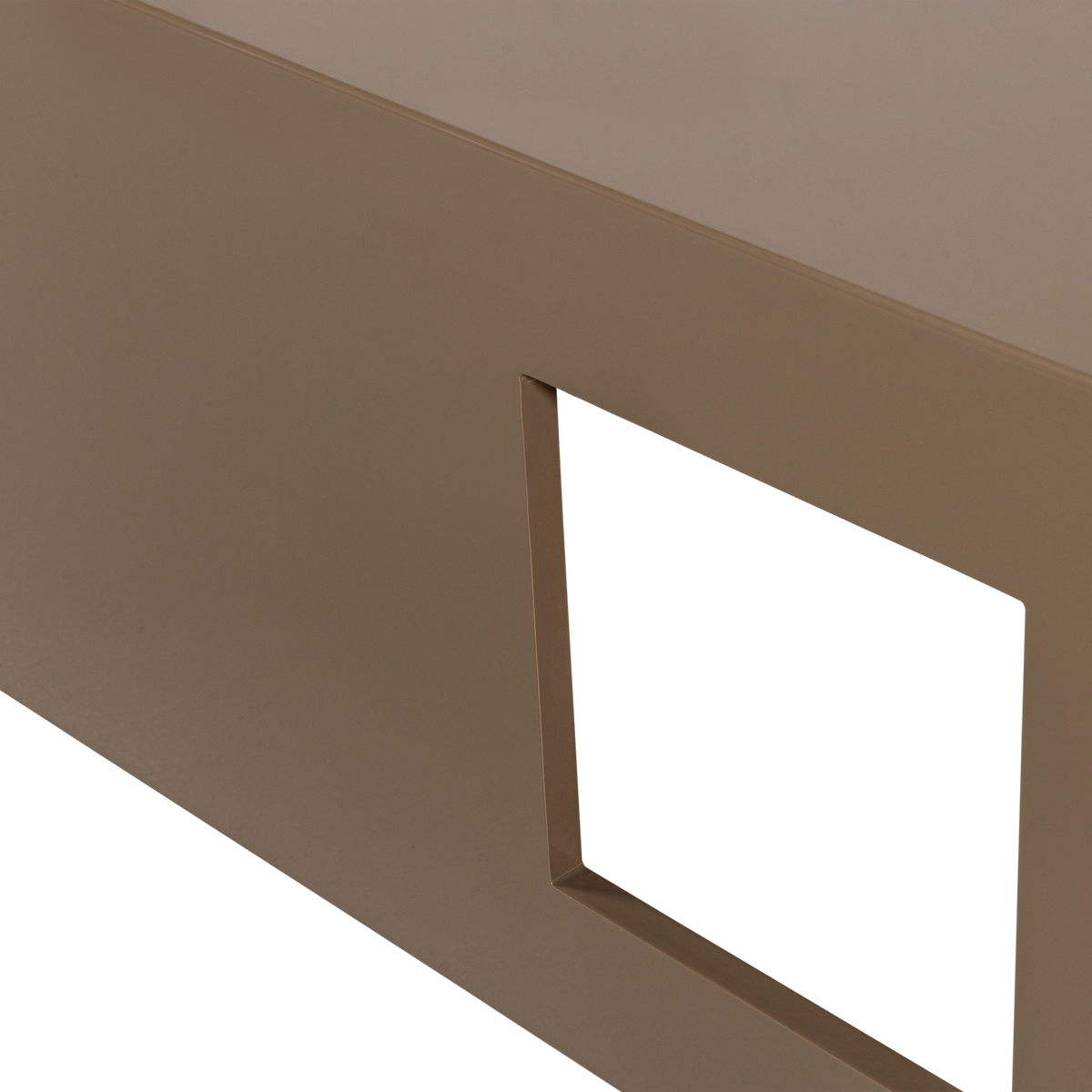 MODERN COFFEE TABLE MDF WOOD HIGH GLOSS SAND