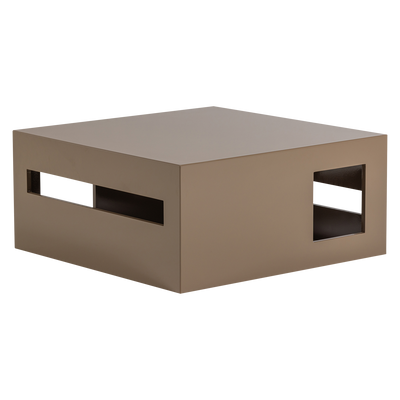 MODERN COFFEE TABLE MDF WOOD HIGH GLOSS SAND