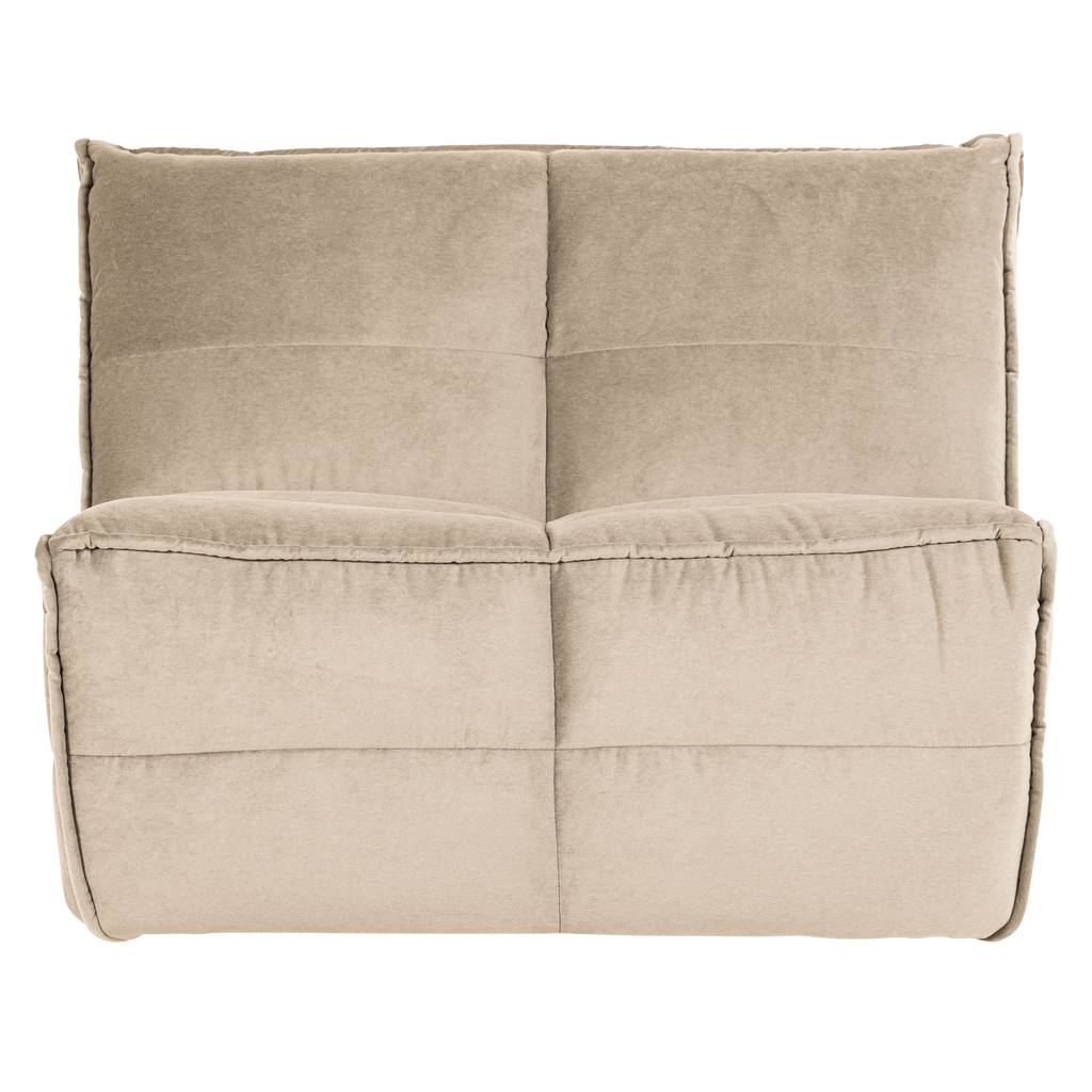 CLUSTER 1-SEATER ELEMENT VELVET SOFT BEIGE