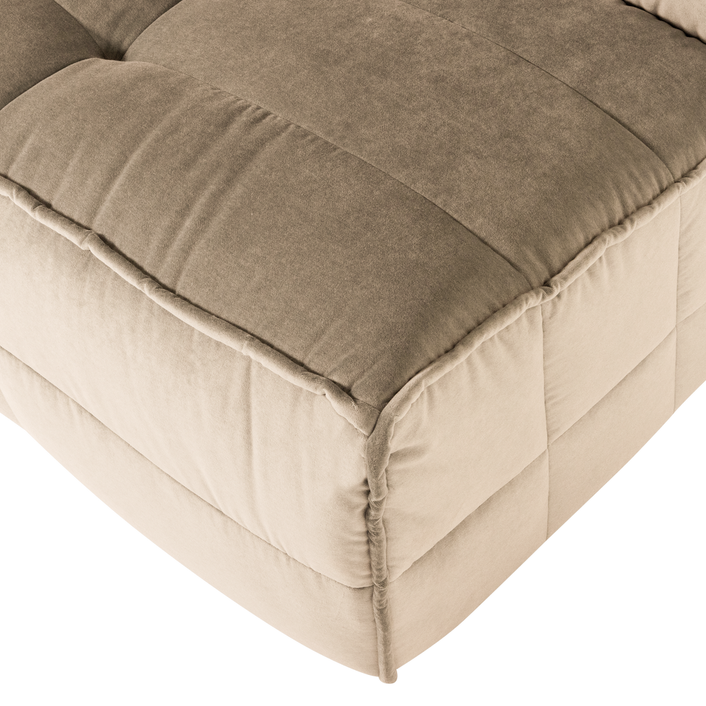 CLUSTER 1-SEATER ELEMENT VELVET SOFT BEIGE