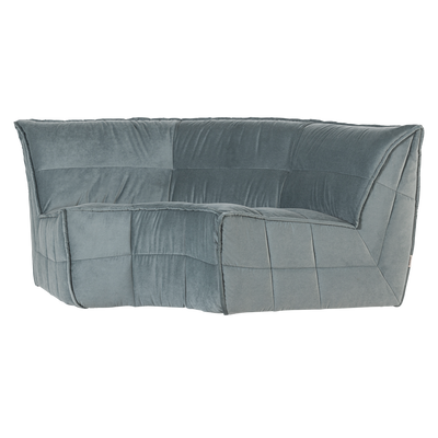 CLUSTER CORNER ELEMENT VELVET TURQUOISE BLUE
