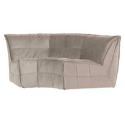 CLUSTER CORNER ELEMENT VELVET WARM TAUPE