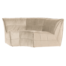 Carica l'immagine nel visualizzatore di Gallery, CLUSTER CORNER ELEMENT VELVET SOFT BEIGE