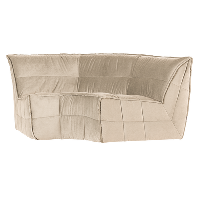 CLUSTER CORNER ELEMENT VELVET SOFT BEIGE