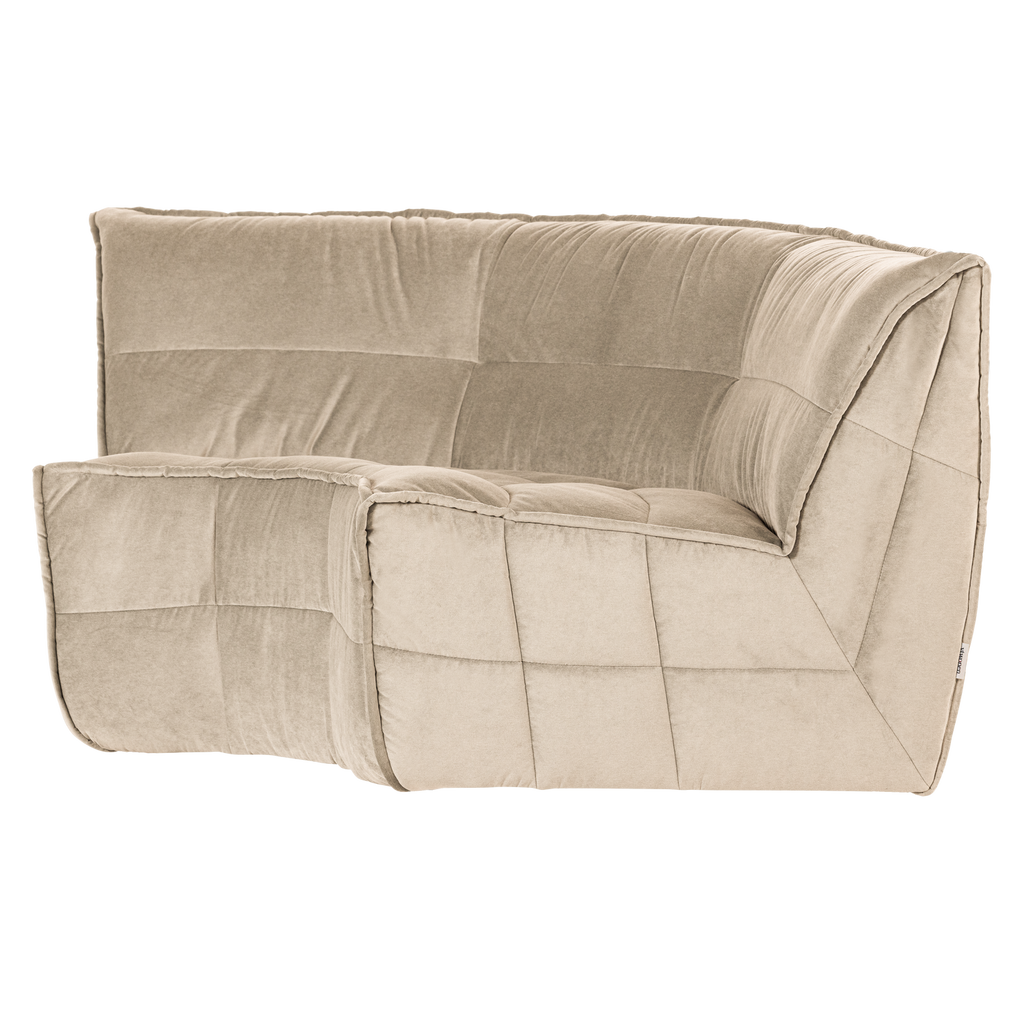CLUSTER CORNER ELEMENT VELVET SOFT BEIGE
