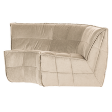 Carica l'immagine nel visualizzatore di Gallery, CLUSTER CORNER ELEMENT VELVET SOFT BEIGE