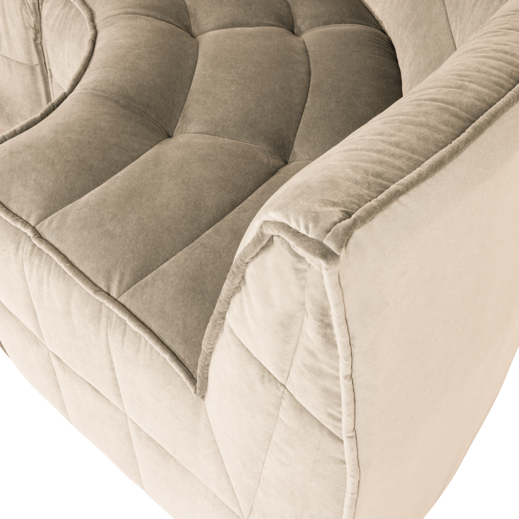 CLUSTER CORNER ELEMENT VELVET SOFT BEIGE