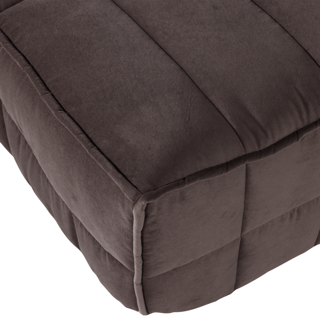 CLUSTER HOCKER VELVET CHOCOLATE BROWN