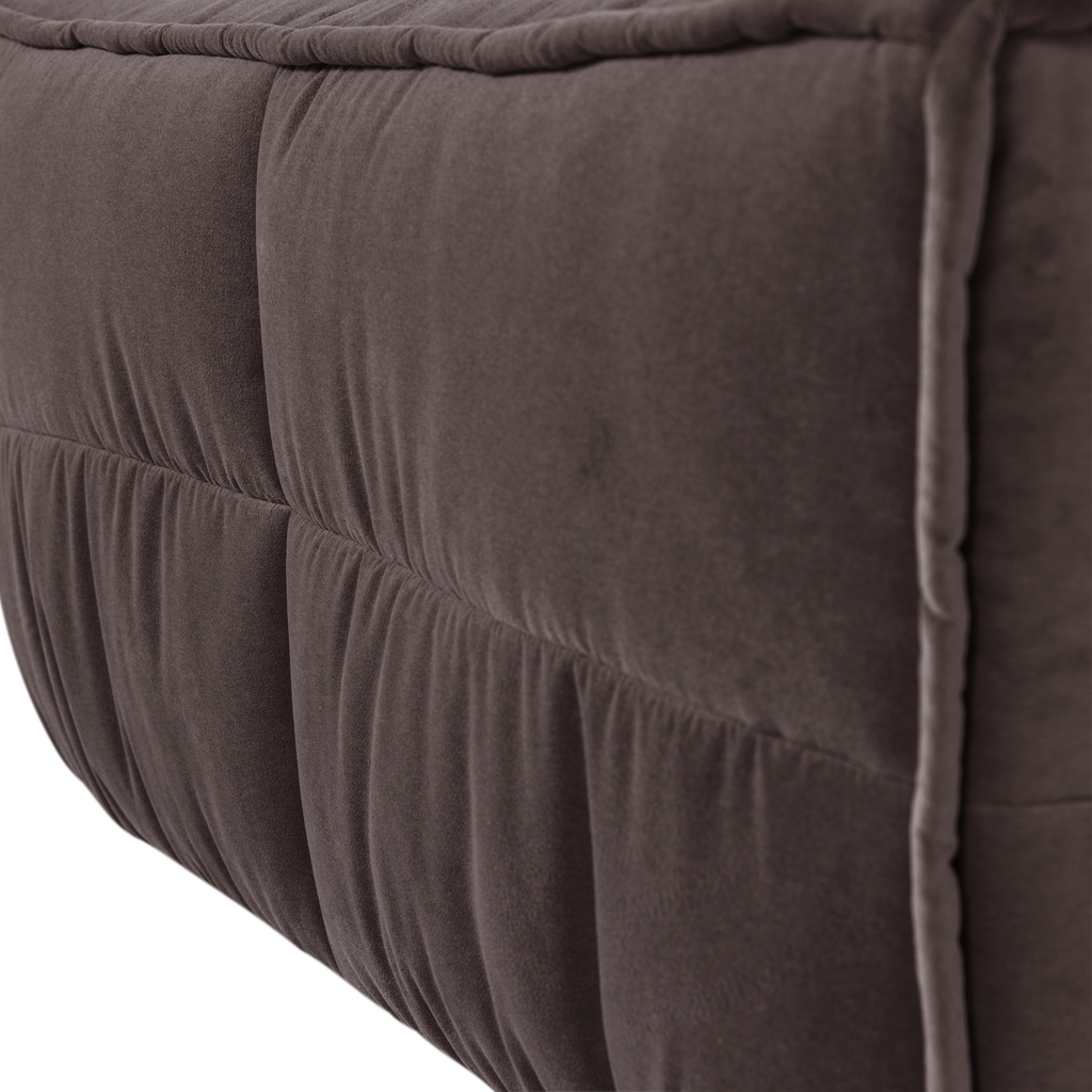 CLUSTER HOCKER VELVET CHOCOLATE BROWN