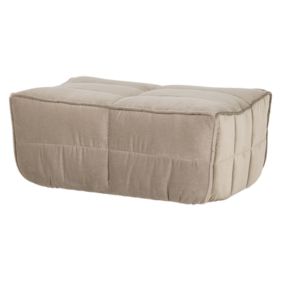 CLUSTER HOCKER VELVET WARM TAUPE