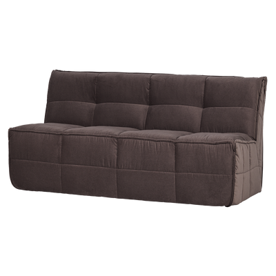 CLUSTER DINING BENCH WITH BACKREST VELVET CHOCOLATE BROWN