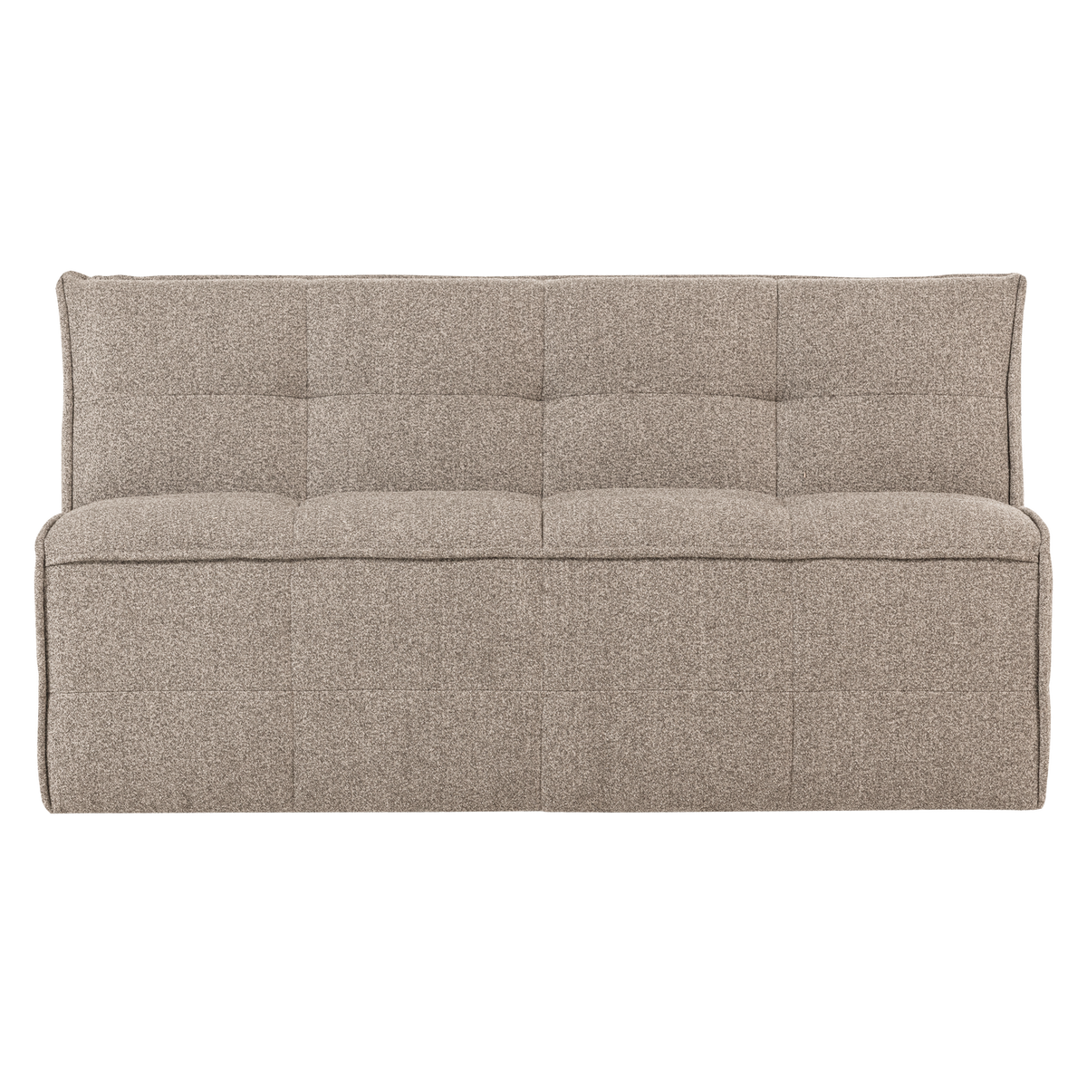 CLUSTER DINING BENCH WITH BACKREST BOUCLE KHAKI BROWN