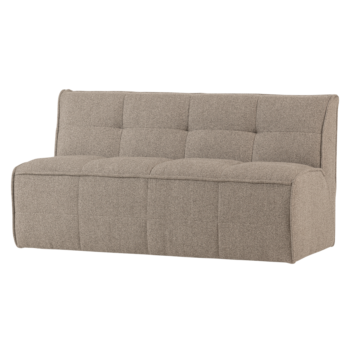 CLUSTER DINING BENCH WITH BACKREST BOUCLE KHAKI BROWN