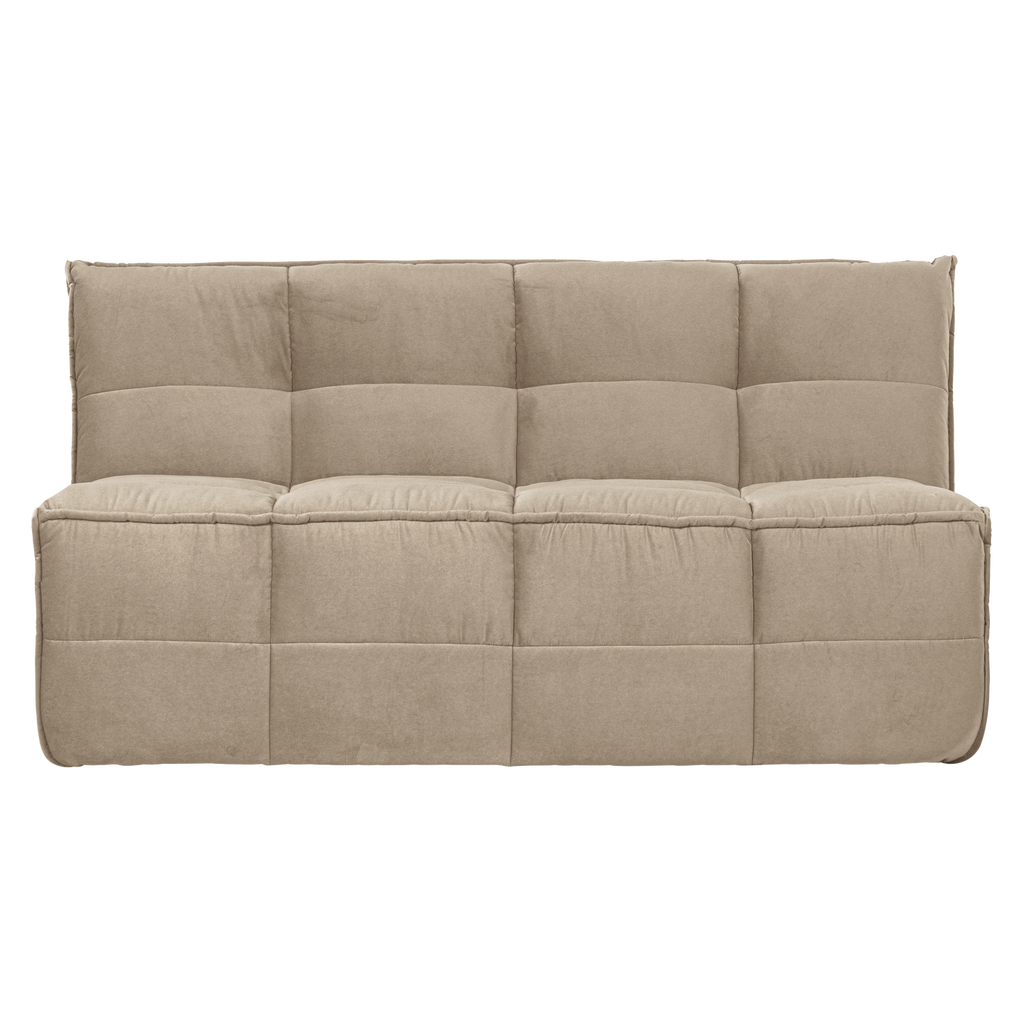 CLUSTER DINING BENCH WITH BACKREST VELVET SOFT BEIGE