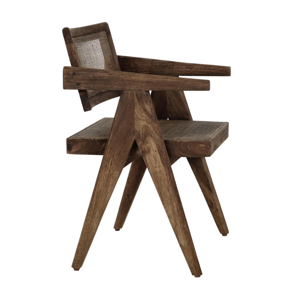 ROSALIA - chair - mango wood / rattan - L 53 x W 51 x H 80 cm - brown