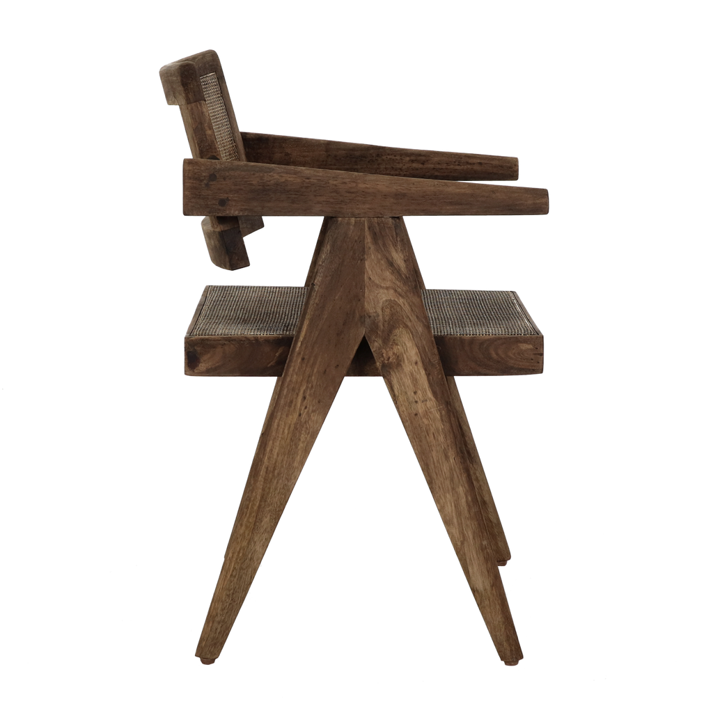 ROSALIA - chair - mango wood / rattan - L 53 x W 51 x H 80 cm - brown