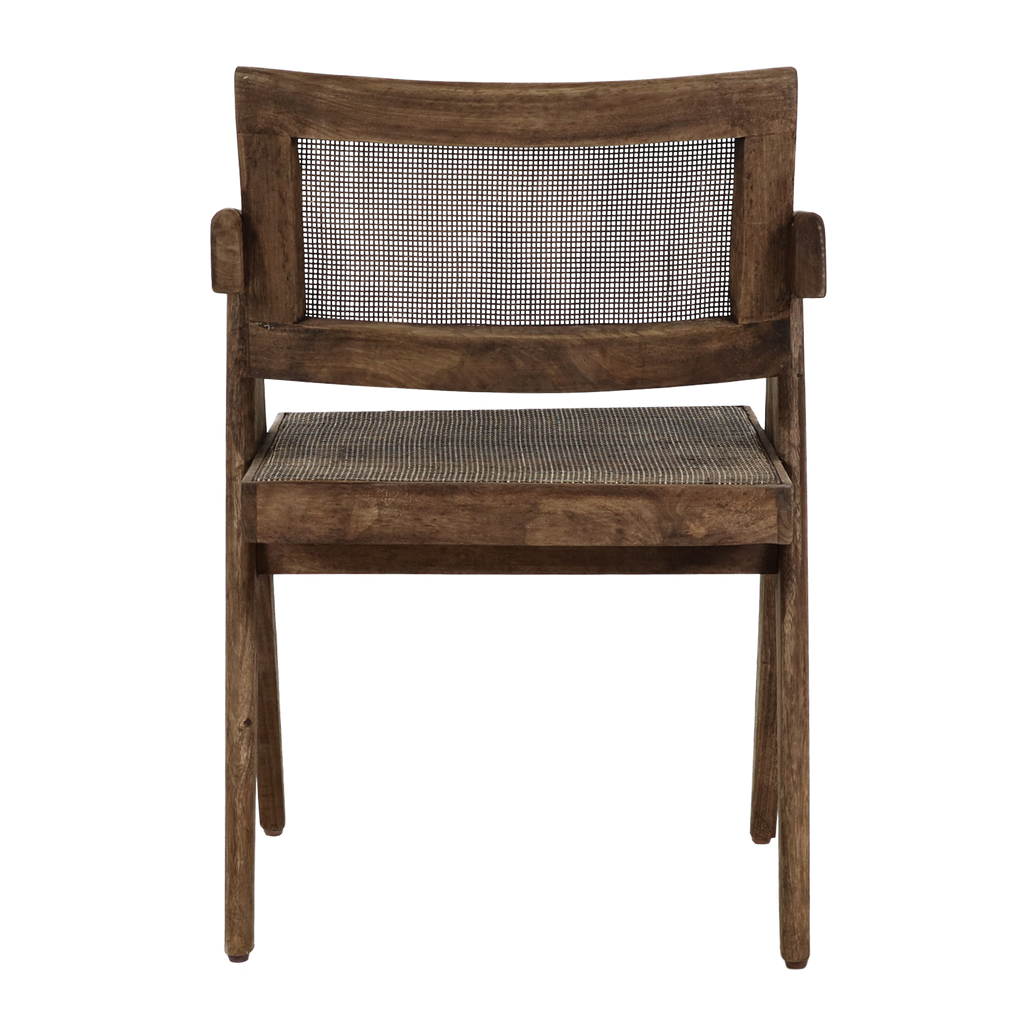 ROSALIA - chair - mango wood / rattan - L 53 x W 51 x H 80 cm - brown