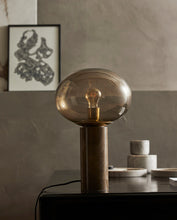 Load image into Gallery viewer, BES TABLE LAMP SMOKED W/MARBLE
