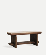 Load image into Gallery viewer, Travertine/Mango Wood Coffee Table