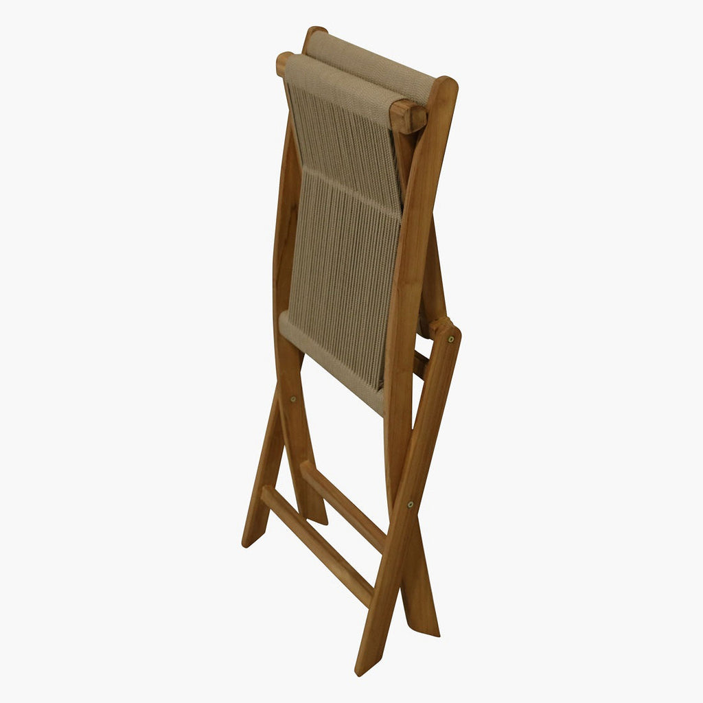 Rope folding chair natural