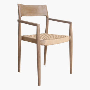 Outdoor armchair natural