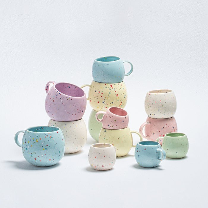 New Party Medium Ball Mug 250ml - Mix 6 Pieces