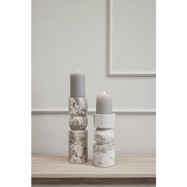 Ellia candlestick 9X9X23 cm. Linen